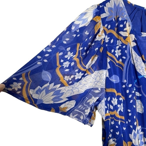 Anthropologie The Somerset Jumpsuit Chiffon Edition Blue Size S Tall NEW - Picture 11 of 16